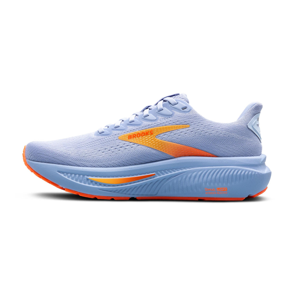 Brooks Women’s Ghost 17 Neutral Running Shoe - Blue Heron/White/Orange - 6 Medium