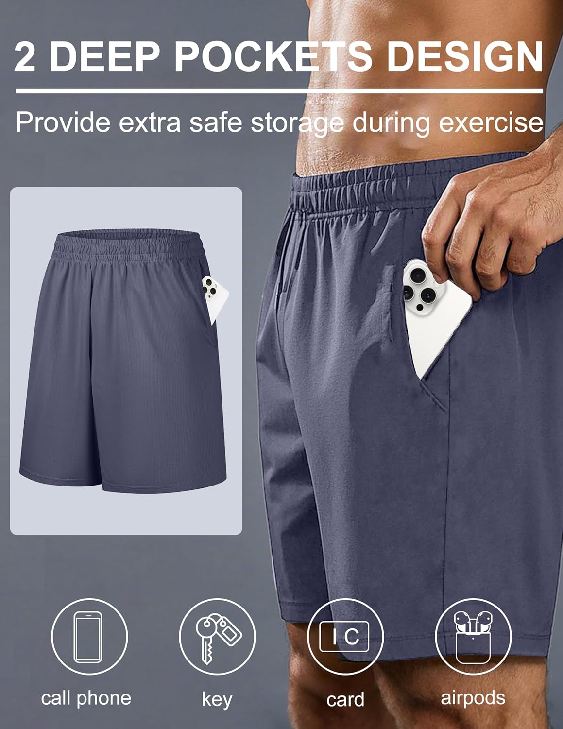 OYGSieg Men's Mesh Athletic Basketball Shorts - Quick Dry Gym Shorts with Pockets | 6 Pack Set
