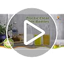 2 Pack 17oz Clear Milk Carton Water Bottles Leakproof Reusable Plastic