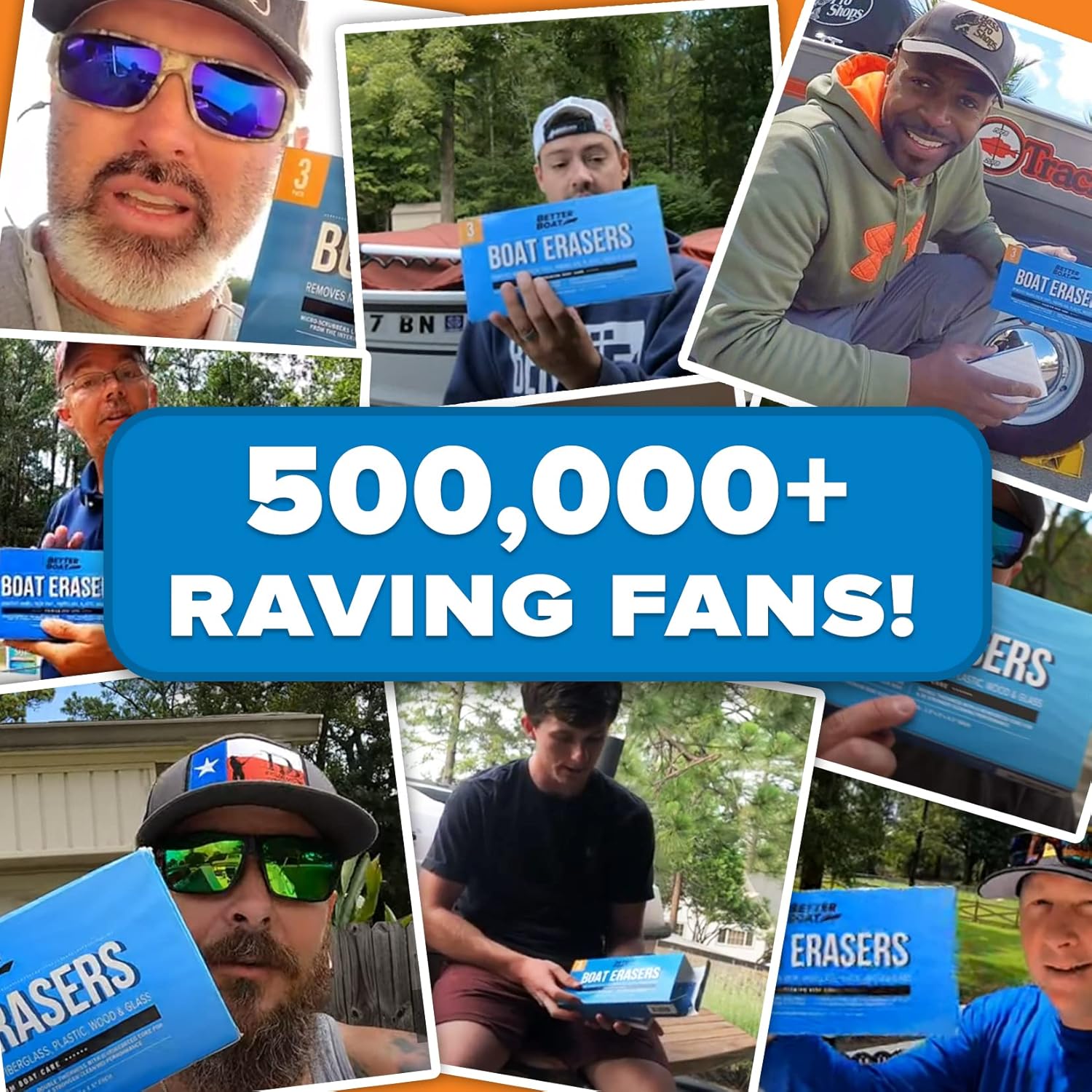 Better Boat Boat Erasers - Effective Cleaning Sponge for Scuff Marks & Grime | Safe for Fiberglass & Vinyl
