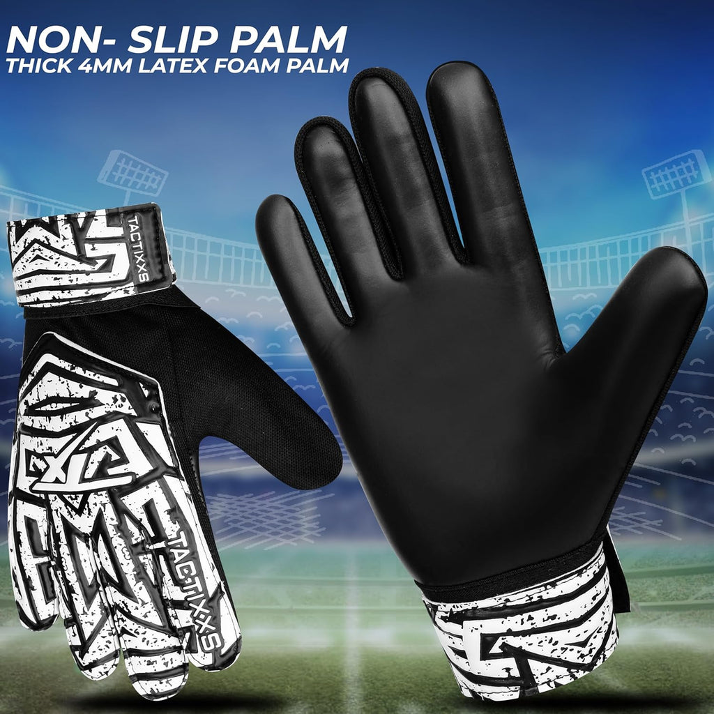 Skiennix Soccer Goalkeeper Gloves - Anti-Slip 4mm Latex Palm for Kids | Funky Design, Strong Grip