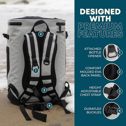 Earth Pak Insulated Backpack Cooler - Holds 24 or 35 Cans for 72 Hours | 100% Waterproof Design for Outdoor Adventures