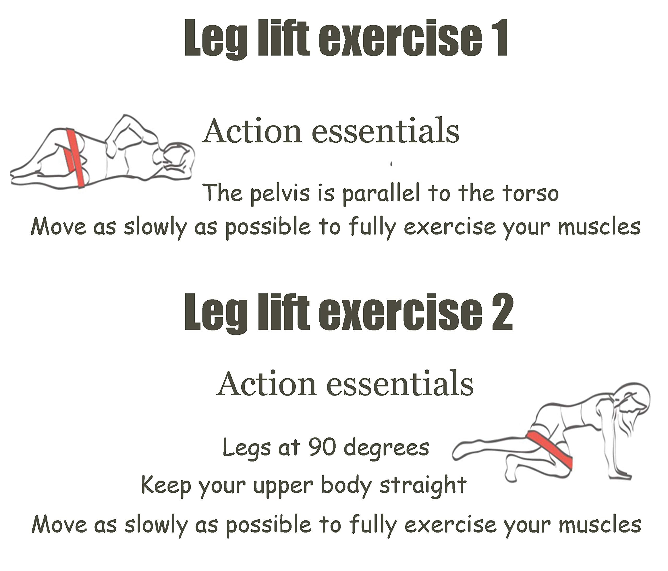 SUWEI Resistance Exercise Band for Legs or Buttocks, Suitable for Women/Men Sports, Yoga Elastic Band Stretching Resistance Fitness Exercise at Home or Gym