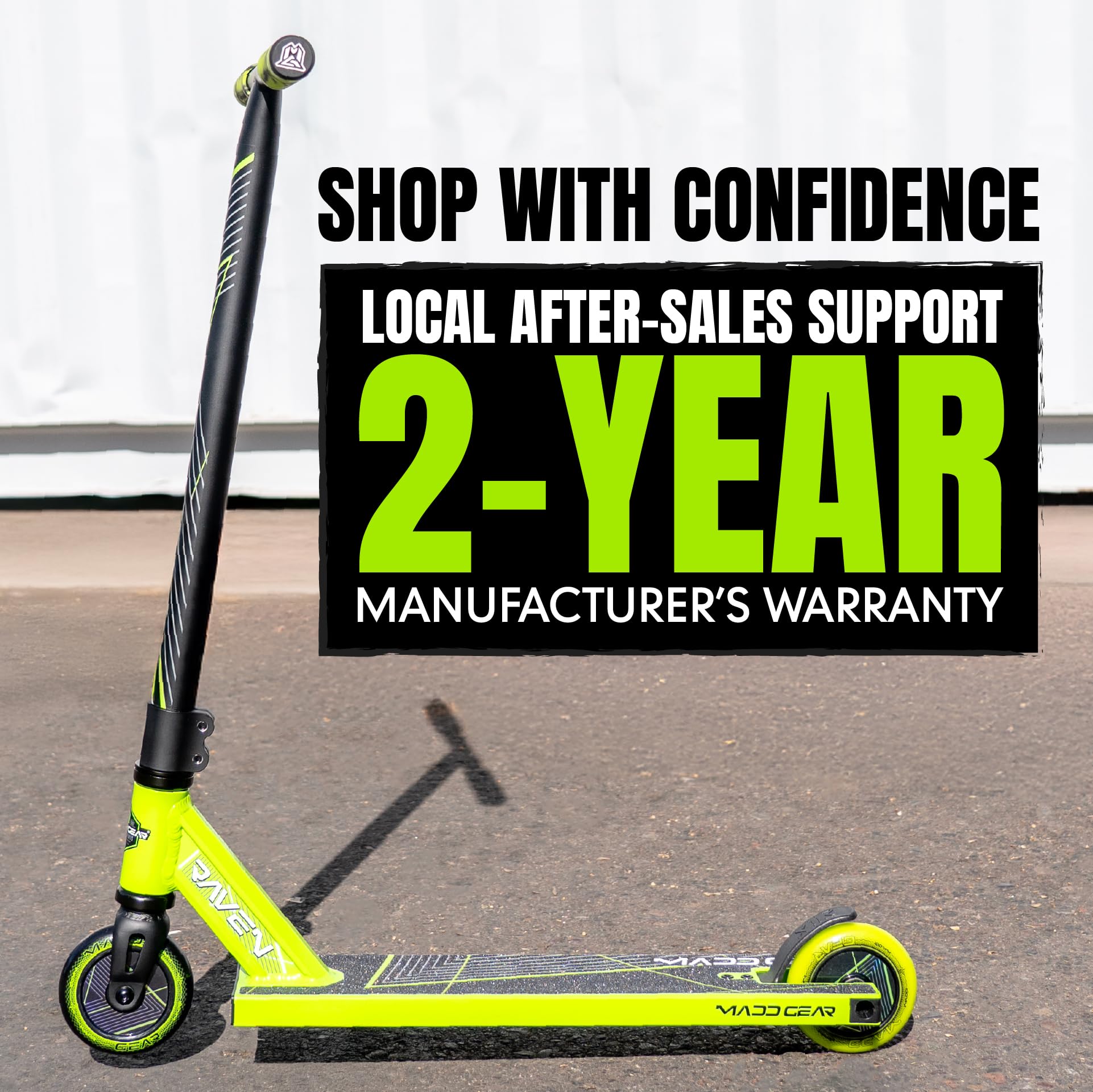 Pro Stunt Scooter - Lightweight Durable Trick Scooter for Skatepark and Street – Easy Assembly – Madd Gear MG1