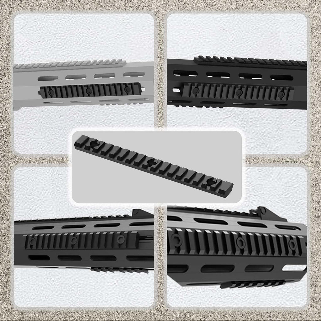 Skiennix Aluminum Picatinny Rail Accessories - Sturdy Mlok Guide Rail, 7/10/14 Inch, Easy Install with T-Nuts & Screws