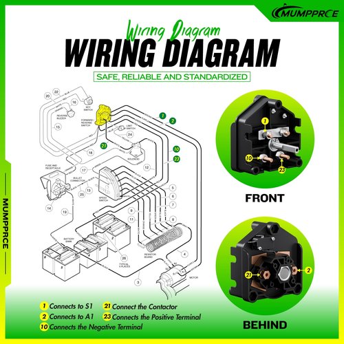 Golf Cart 36V Forward and Reverse Switch Assembly with Handle & Micro Switch, Fits Club Car DS 1983-Up Gas&Electric Golf Carts, Replace Club Car DS Forward and Reverse Switch OEM# 1011997, 101753003