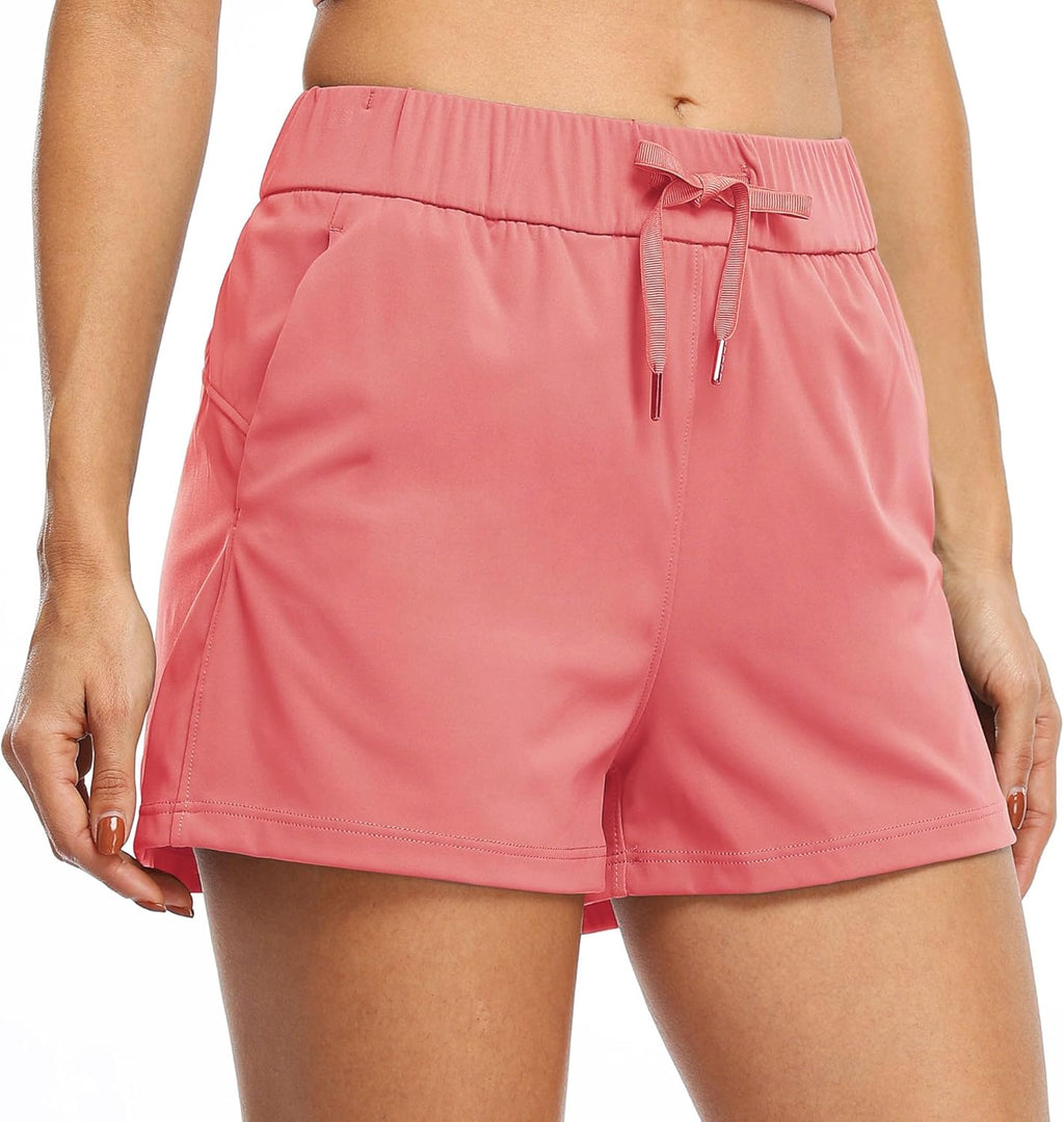 Willit Women's Athletic Shorts - Comfy Hiking & Yoga Lounge Shorts with Pockets | 2.5" Length