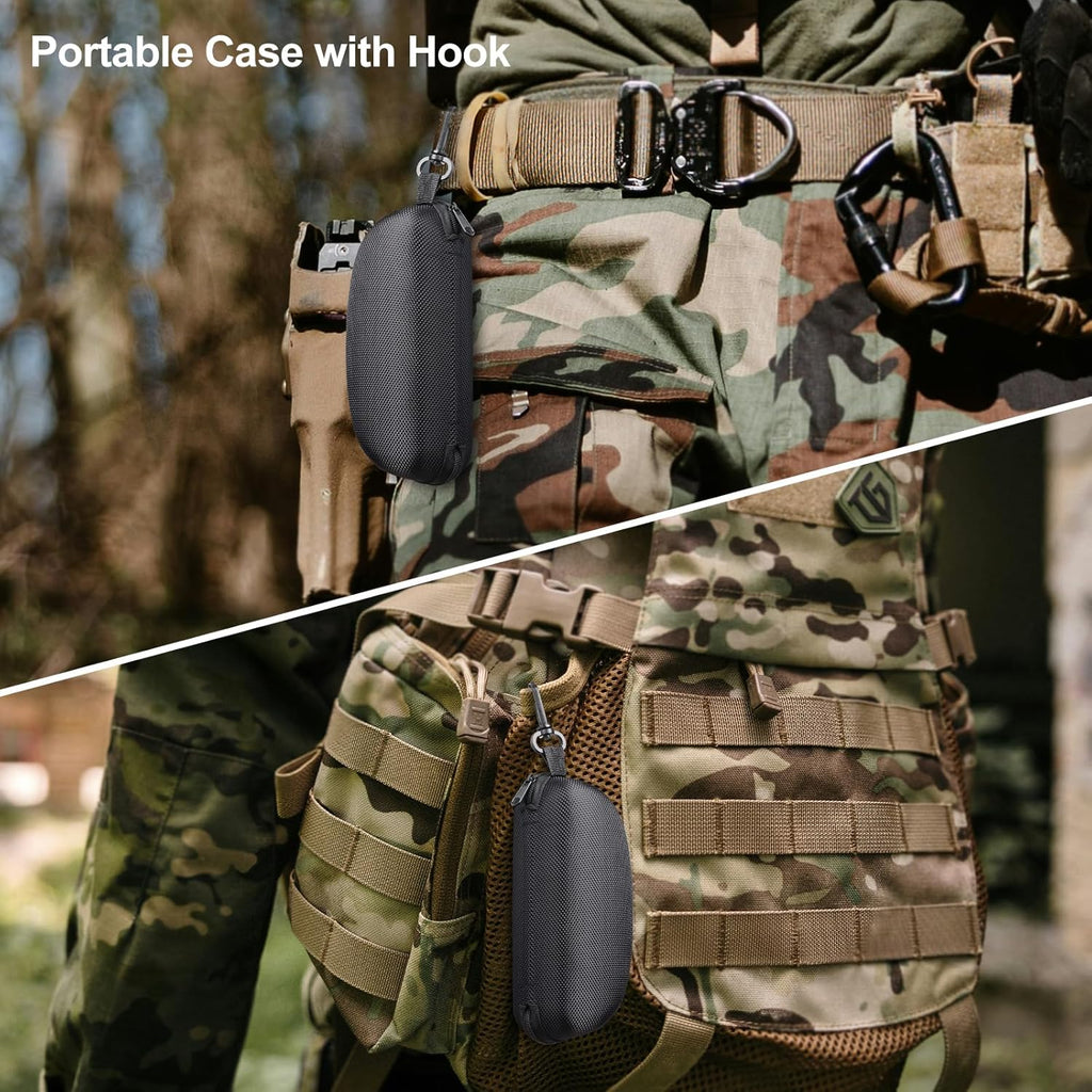 Xaegistac Shooting Glasses - Anti-Fog Eye Protection for Shooting Range | Adjustable with Hard Case