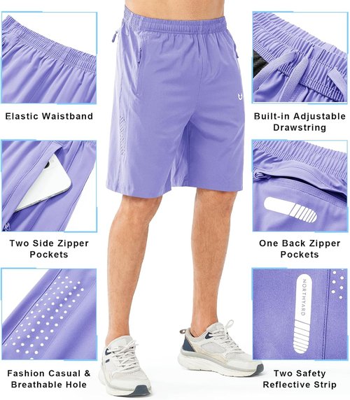 NORTHYARD Men's Athletic Running Shorts - Quick Dry Lightweight Gym Shorts | 5"/7"/9" Sizes