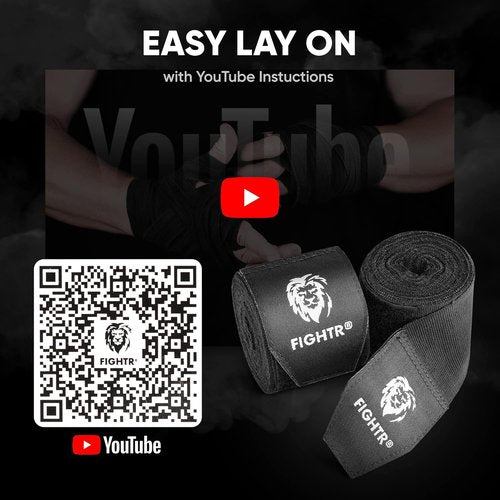 FIGHTR® Boxing Handwraps - 160-Inch Semi-Elastic Wraps with Thumb Loop for MMA & Martial Arts