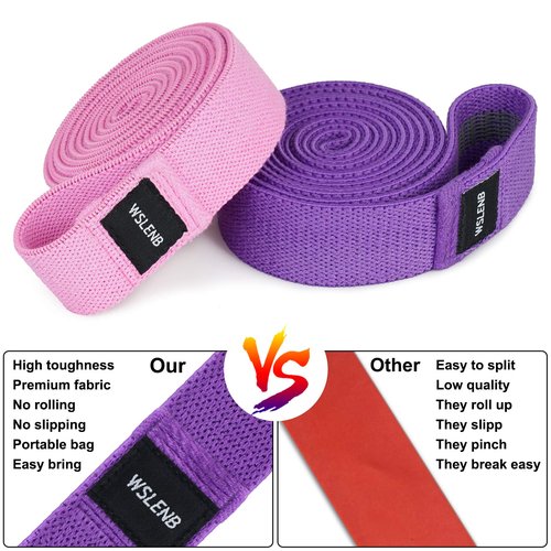 4 Pack Long Resistance Bands Set Fabric for Women Elastic Fitness Bands for Working Out Pull up Assist Exercise Resistance Bands for Men Women Butt and Legs for Home Gym
