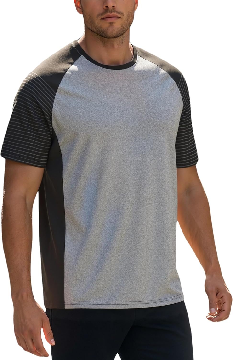 RPOVIG Men's Athletic T-Shirts - 5 Pack Moisture-Wicking Gym Tops for Running | Short Sleeve
