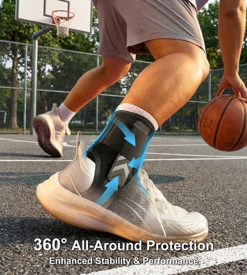 L-Support Ankle Brace - Quick Lace-Up Slim Fit Support for Sprains | Adjustable Stabilizer for Sports & Recovery