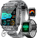 TX12 Smart Watch for Men - 1000 mAh Battery | HD Fitness Tracker with 100+ Sports Modes, Black