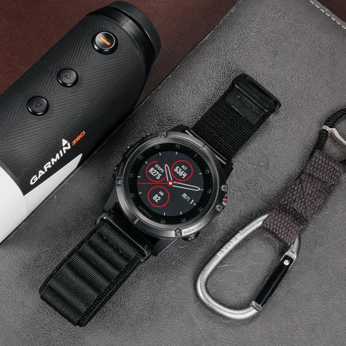Compatible With Garmin, Rugged Woven Nylon Sport Band with G-hook Watch Band For fēnix/Forerunner/Vivoactive/Approach/MARQ/quatix/D2 Series Tough Replacement Band For Men