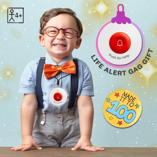 Light-Up Fake Life Alert Button Prop - Fun Emergency Call Button for 100th Day of School Costume