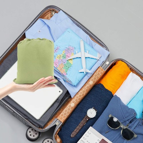 BREENHILL Double Sleeping Bag Liner，Camping Sheets & Travel Sheet, Hostels & Traveling Adult Sleep Sack for Backpacking, Hotels Lightweight Single & Double Camping Sleeping Bag Liners Green