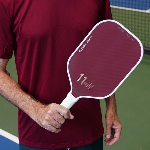 Eleven Zero EZ Power K-16mm Thermoformed Pro Pickleball Paddle | Red Aramid & Raw Carbon Fiber Weave | T700 High-Friction Surface for Control & Spin | Pickle Ball Paddle | Pickleball Rackets