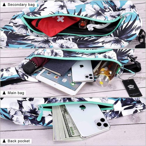 HUA ANGEL Crossbody Sling Bag - Lightweight Waterproof Chest Bag for Travel & Everyday Use