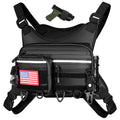 PLUSINNO Chest Bag For Men and Women, Chest Rig Tactical Vest for Sport, Running Phone Holder, EDC Travel Chest Pack for Hiking, Running, Motorcycling,Workouts