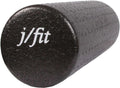 j/fit Extra Firm Foam Roller - High Density Supreme Roller for Muscle Therapy and Deep Tissue Massage - Myofascial Stress Release - Black, 18" (20-0619)