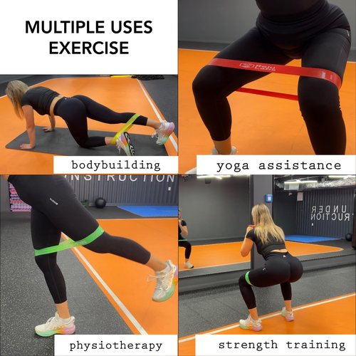 REJULABS Latex Resistance Bands Set – 5 Exercise Bands for Home Workout, Strength Training, Yoga, Pilates, Physical Therapy – Natural Latex, 5 Levels (X-Light to X-Heavy) with Carry Bag