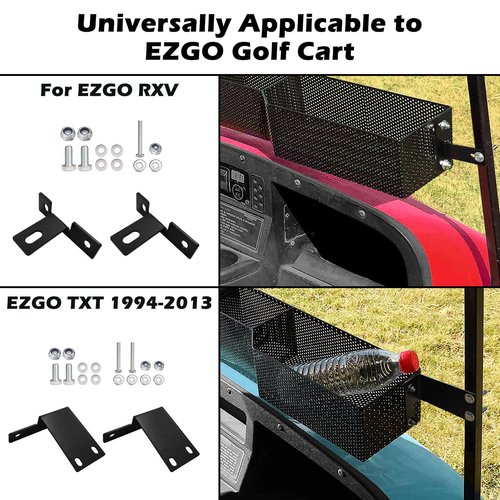 MOSNAI Golf Cart Front Inner Basket Dash Storage/Tray Organizer for EZGO TXT & RXV, Club Car DS & Precedent Golf Cart Inner Storage Utility and Durable Basket