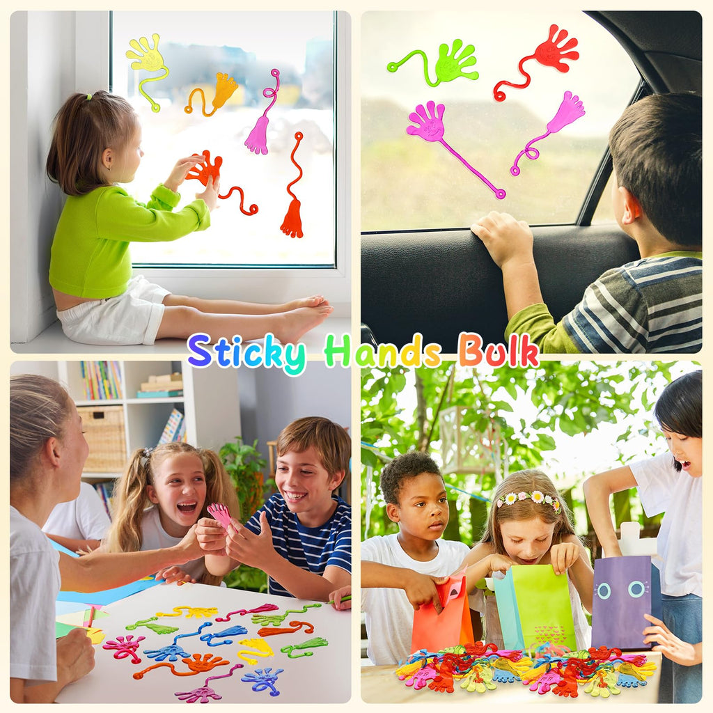 Sticky Hands Bulk 30 PCS Party Favors for Kids 4-8,8-12 Year Stretchy Sticky Hand Feet Goodie Bags Stuffers for Kids Classroom Prizes Back to Schoo Gifts for Student Birthday Trinkets Slap Hand