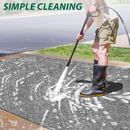 10L0L Golf Cart Premium Garage Floor Mat-Waterproof Anti-Slip Thickened Mat for Golf Cart Motorcycle Mower ATV UTV Parking Mat-106in x 59in