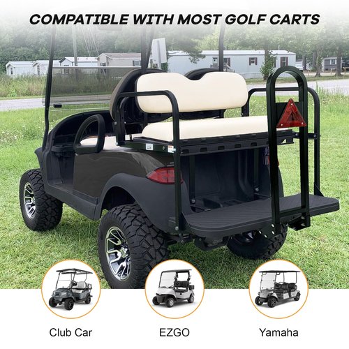 Universal Golf Cart Rear Seat Safety Grab Bar Compatible with Yamaha Club Car EZGO, Heavy Duty Golf Cart Back Seat Grab Bar Safety Hand Rail for Rear Seat Passenger