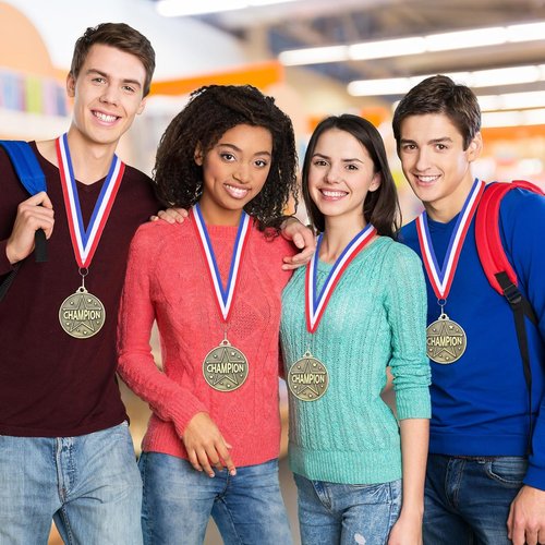 Gold Award Medals by MVP | 30 Pcs 2'' Champion Trophies for Sports Events & Parties