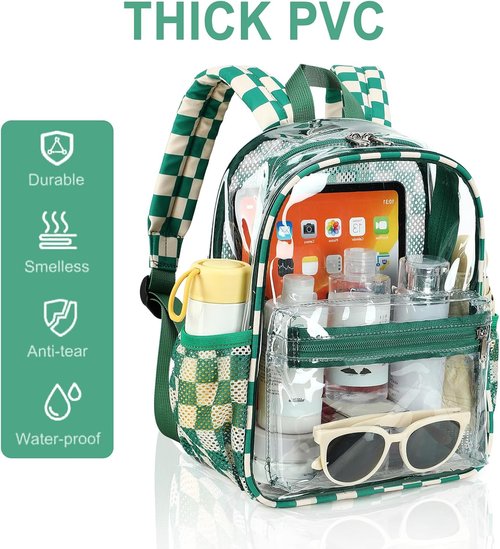 BTOOP Clear Mini Backpack - Transparent Stadium Event Bag | 12x12x6 Small Size for Concerts & Travel