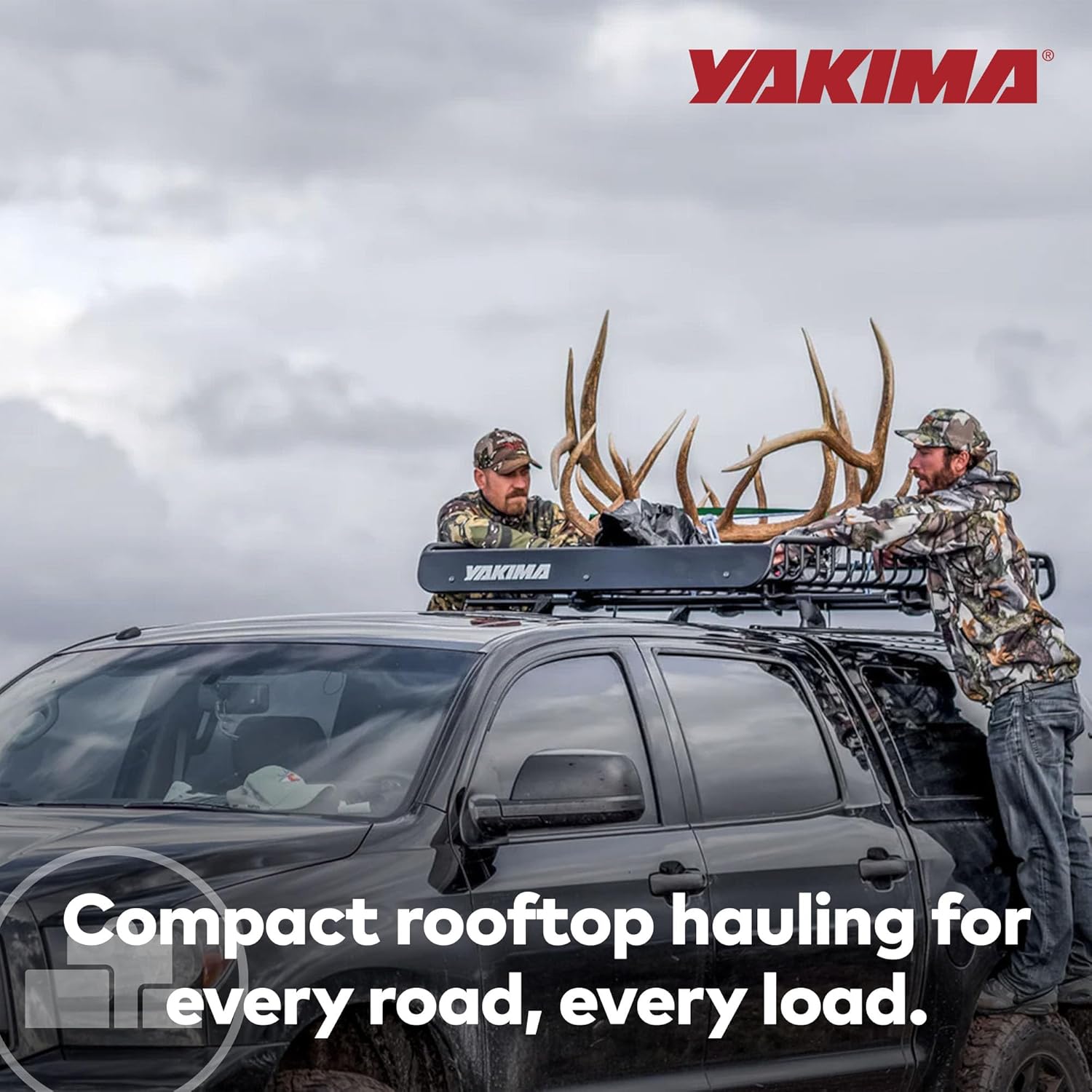 Yakima LoadWarrior Heavy-Duty Steel Cargo Basket - Medium Size with Universal Mounting Hardware | Black