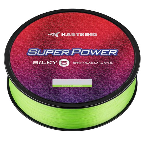 KastKing Superpower Silky8 Braided Fishing Line, Grass Green, 8 Strands, 20 LB, 150 Yds