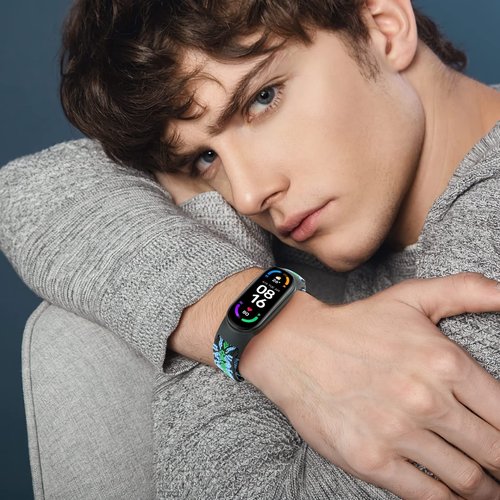 TumpCez Solo Loop Elastic Band Compatible With Xiaomi Mi Band 7 6 5 4 3/Amazfit Band 5 Straps, Adjustable Nylon Sport Replacement Wrist Strap for Women Men