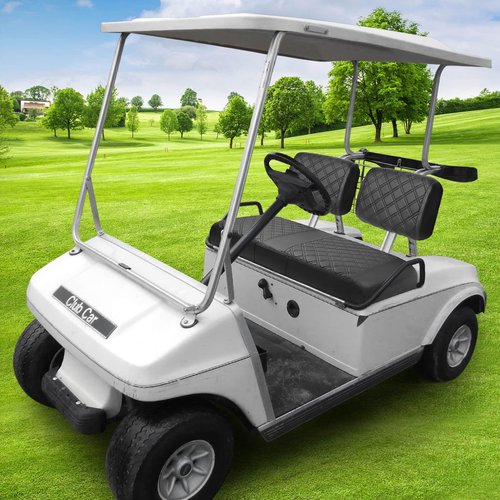 Club Car DS Pre-2000 Seat Cover, Golf Cart Front Seat Cover Fit For Club Car DS 1982-2000 OEM Ordinary Seat Cushion, Concave and Convex Design Appearance, Thick Vinyl Leather Comfortable/Breathable