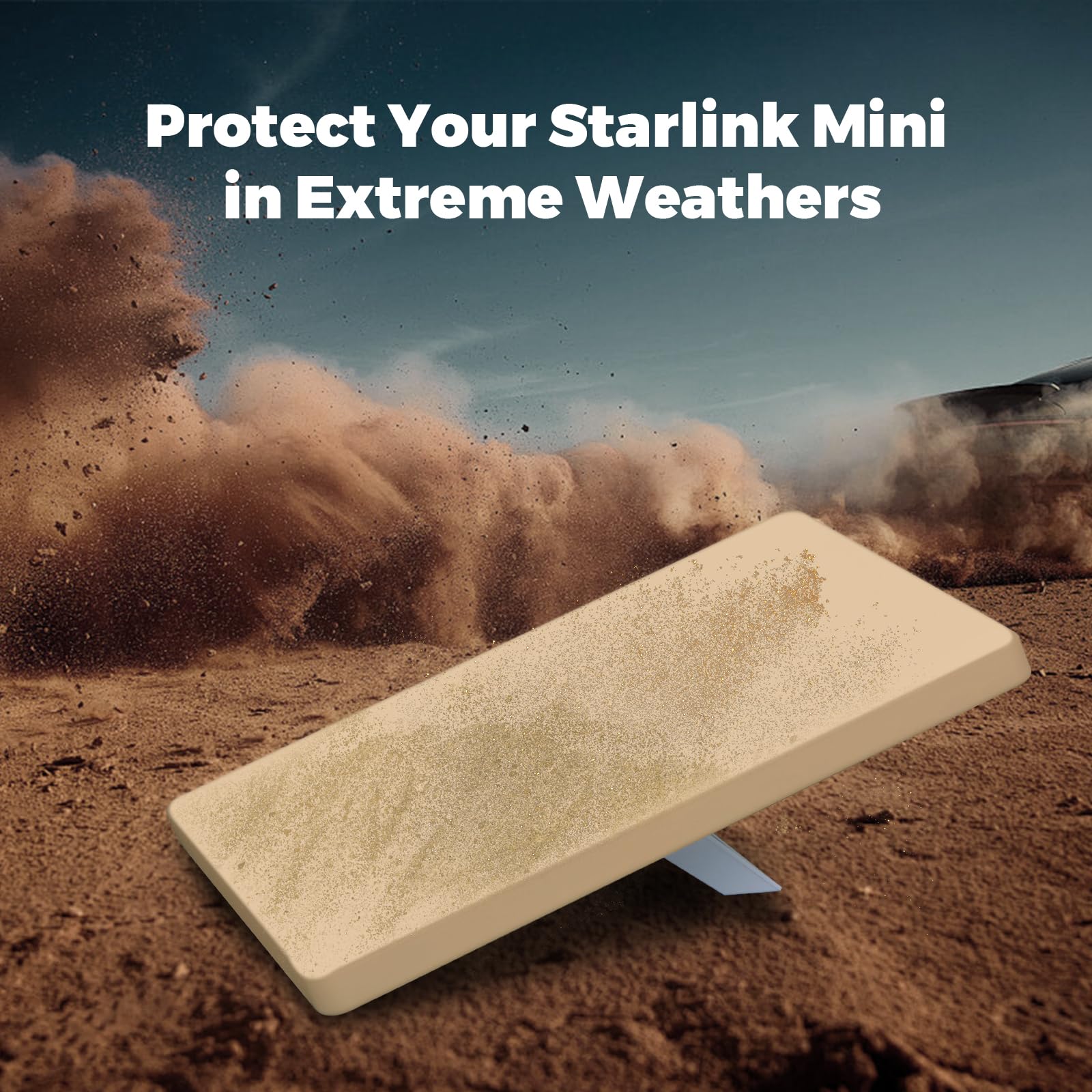 Zeroffi Starlink Mini Protective Cover Case, Starlink Mini Accessories Silicone Protective Case for Starlink Mini Dish Khaki