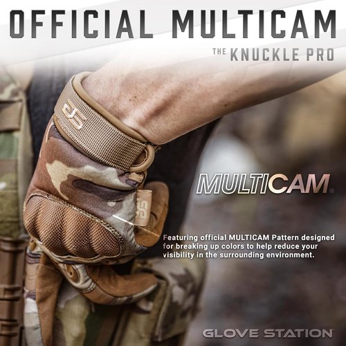 Glove Station Touchscreen Utility Gloves for Men - Hard Knuckle Protection | Multicam XX-Large