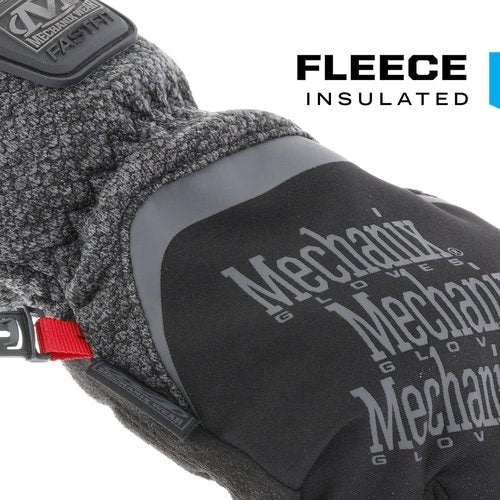 Mechanix Wear ColdWork FastFit Winter Work Gloves - Wind & Water Resistant, Fleece Insulated, Touch Capable | Black/Gray, Large