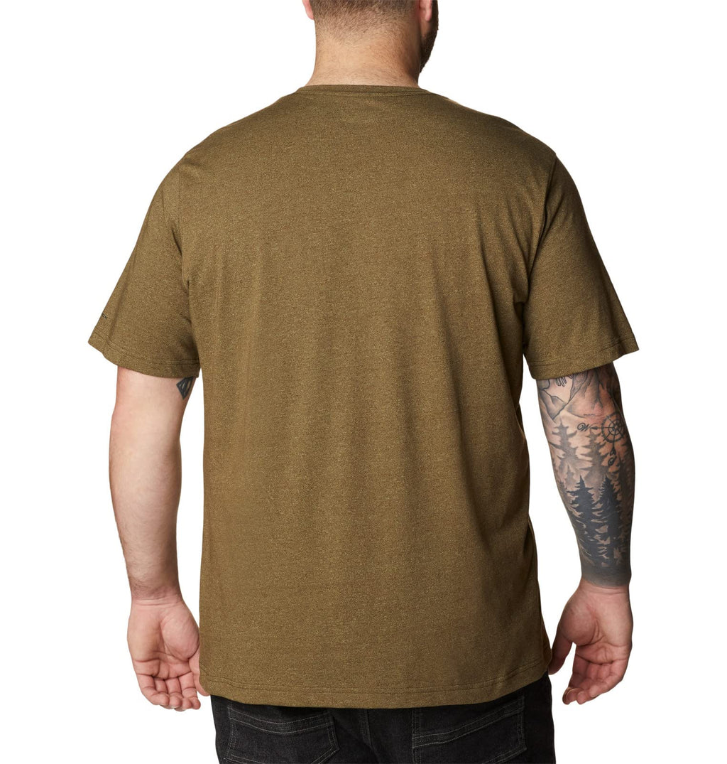 Columbia Men's Thistletown Hills Short Sleeve, Olive Green/Savory, 4X Big