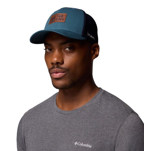 Columbia Unisex Rugged Outdoor Mesh Hat, Everblue/Collegiate Navy/Bear Rectangle, S/M