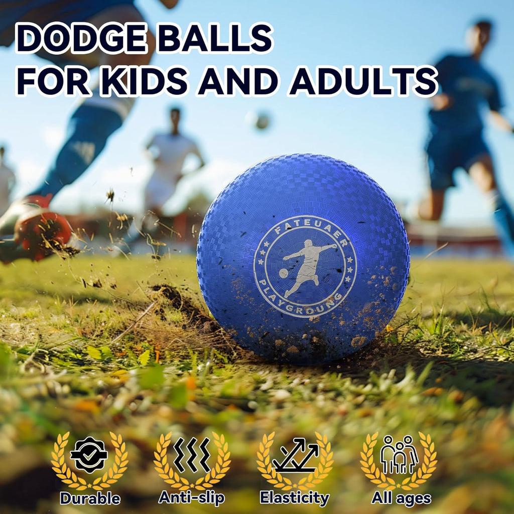 Skiennix 10-Inch Kickball Set - Durable Playground Balls with Carrying Bag for Kids & Adults