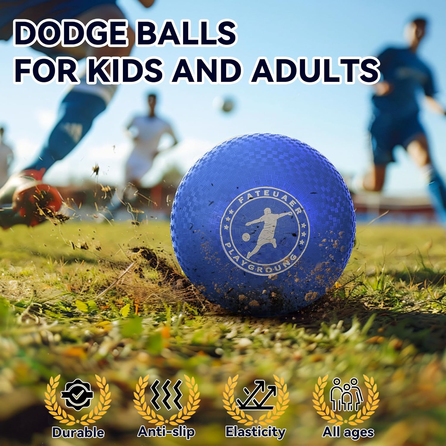 Skiennix 10-Inch Kickball Set - Durable Playground Balls with Carrying Bag for Kids & Adults
