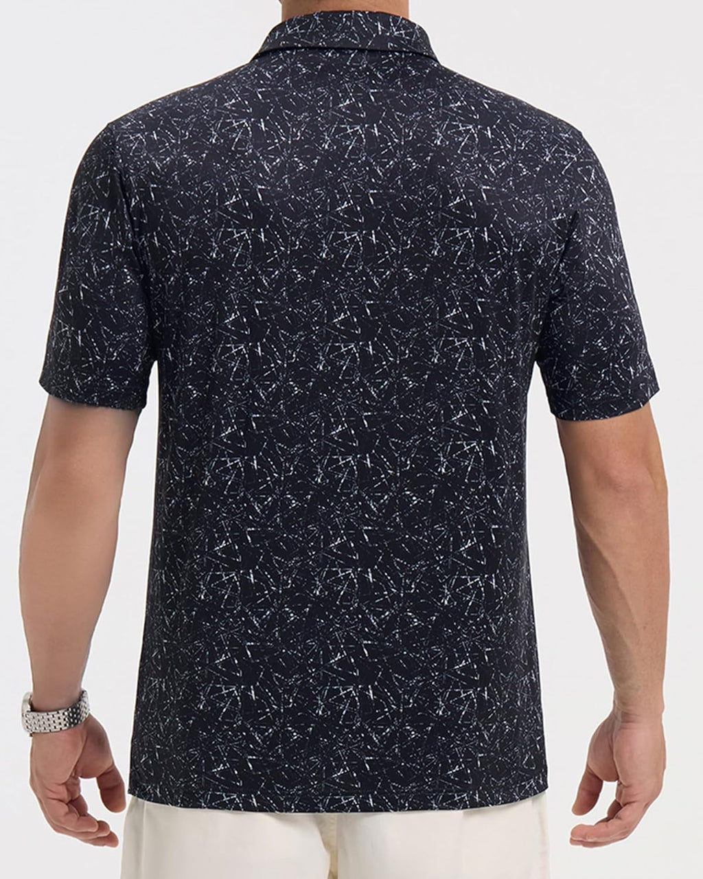 Skiennix Men's Golf Polo Shirt - Funny Print, Moisture-Wicking, Quick-Dry, Short Sleeve Casual Wear
