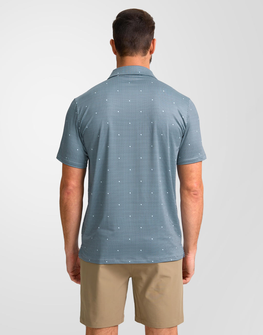 Obla Mens Golf Polo Shirts Short Sleeve Dry Fit Performance Moisture Wicking Casual Print Collared Golf Shirts for Men(Gray Flag_XXXL)