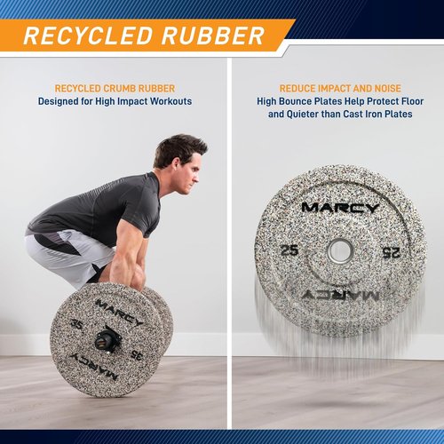High Bounce Olympic Bumper Plate for Strength Training Weightlifting Workout Weight