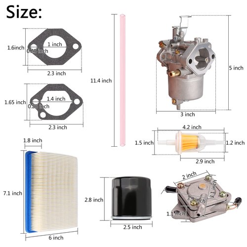 10L0L Golf Cart FE290 Carburetor Fuel Pump Kit Tune Up Kit for Club Car DS Precedent Turf Carryall Gas Model 1998-UP Air Oil Fuel Filter OEM# 101805601 101905601 1016438 1016439 1016440 1016441