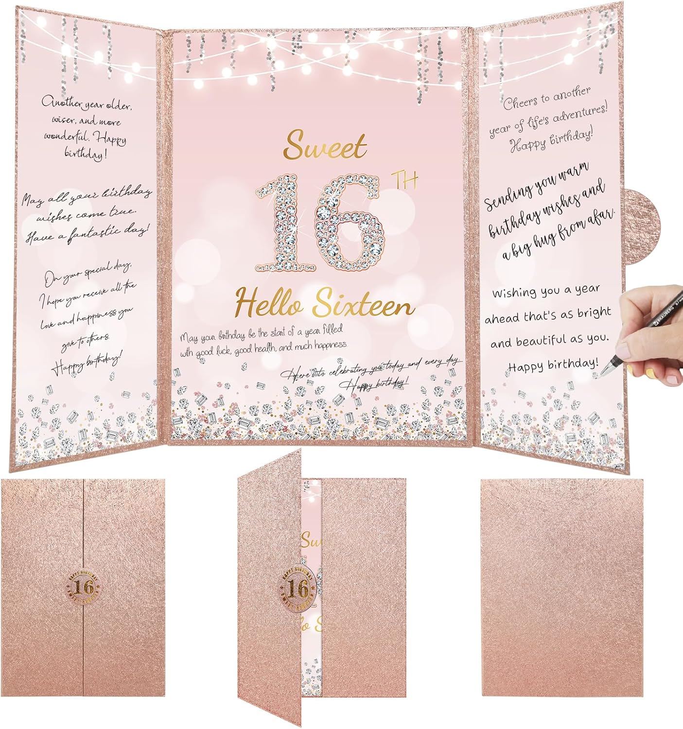 Regine Switzerland Sweet 16th Birthday Decorations - Creative Guest Book Alternative | Rose Gold Theme