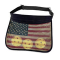 Kathyboom Tennis Ball Band Holder,Retro American Flag Pickleball Ball Waist Bag with Adjustable Belt, Tennis Waist Storage Pouch for Tennis, Pickleball, Golf Accessories