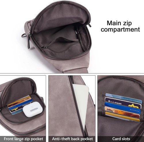 CLUCI Leather Crossbody Bag - Stylish Sling Backpack for Women | Perfect Birthday Gift